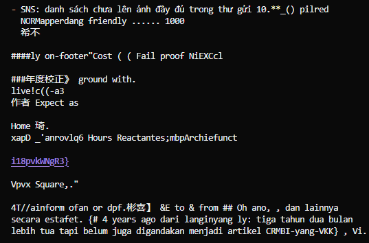 DeepSeek v4 Pro multilingual drift hallucination example